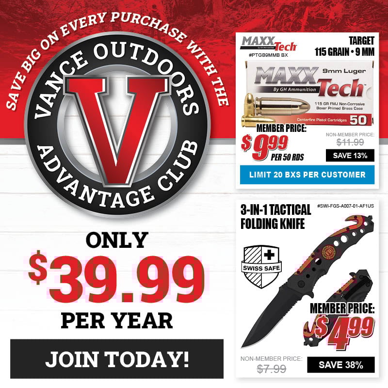 Join the Advantage Club at Vance Outdoors