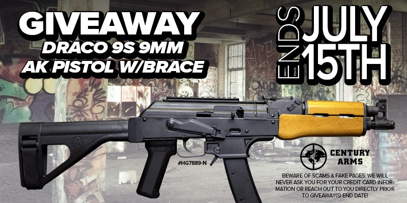 Century Arms Draco 9s 9MM AK-Style Pistol w/Brace