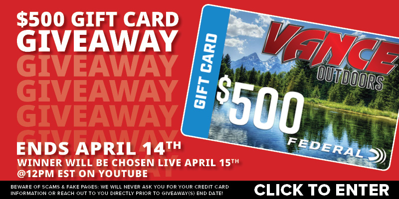 $500 Vance Outdoors Giftcard